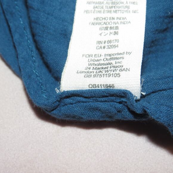 Free People Blue Boho Embroidered Strappy Cutwork Swing Tank - Picture 10 of 10